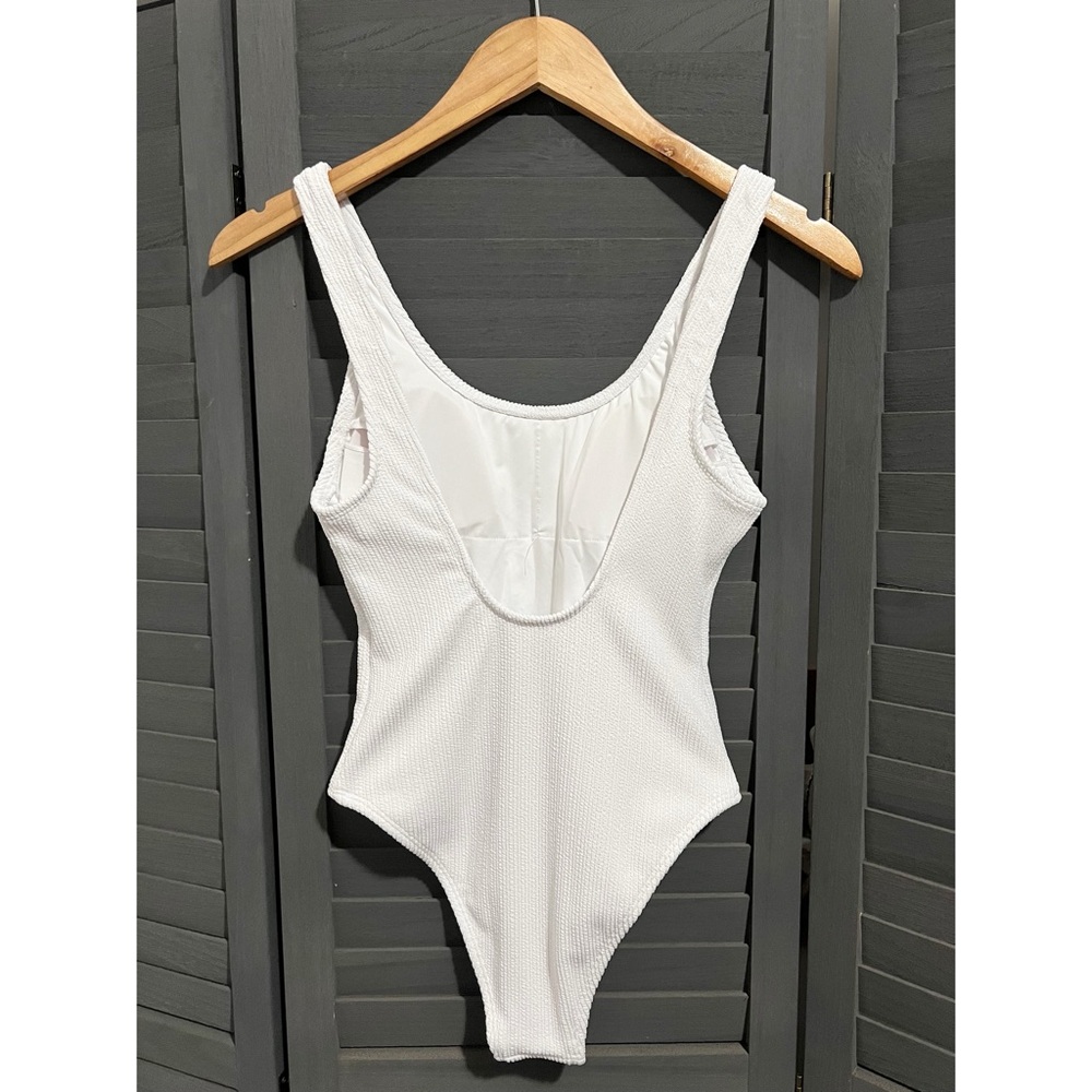 Cotton On Body White Ribbed Low Back One Piece Size XS - Picture 4 of 6